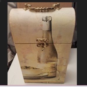 NEW Beige Wine Bottle Box.